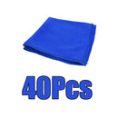 40Pcs 30x30cm Car Cleaning Towel Microfiber Highly Absorbent Streak-Free