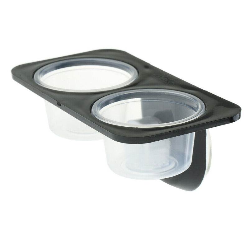 3Pcs Automatic Plastic Reptile Feeders Water Bottle Double Dish with Suction Cup