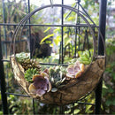 Iron Wire Wreath Frame Succulent Pot Metal Planter Plant Holder Decoration C