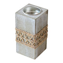 Rustic Wooden Tea light Candle Holder Chic Coffee Table Centerpieces Decor