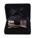 Black Velvet cuff button & tie necktie bar storage gift box jewelry display