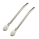 Set of 2 pcs ~ Stainless Steel Yerba Mate Tea Bombilla Gourd Drinking Straw