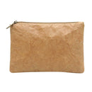 Retro Female Solid Color Clutch Women Daily Makeup Bags (Light Brown) A