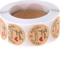 500PCs Handmade Thank You Stickers Paper Seal Labels Round Stationery DecorSEAU