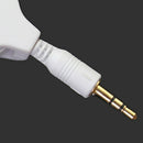White Retractable In-Ear Earphone Headset Earbuds For MP3 MP4 Mobile Phone Music