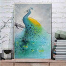 DIY Green Bird 5D Diamond Painting Kit Cross Stitch Home Decor Craft Gifts