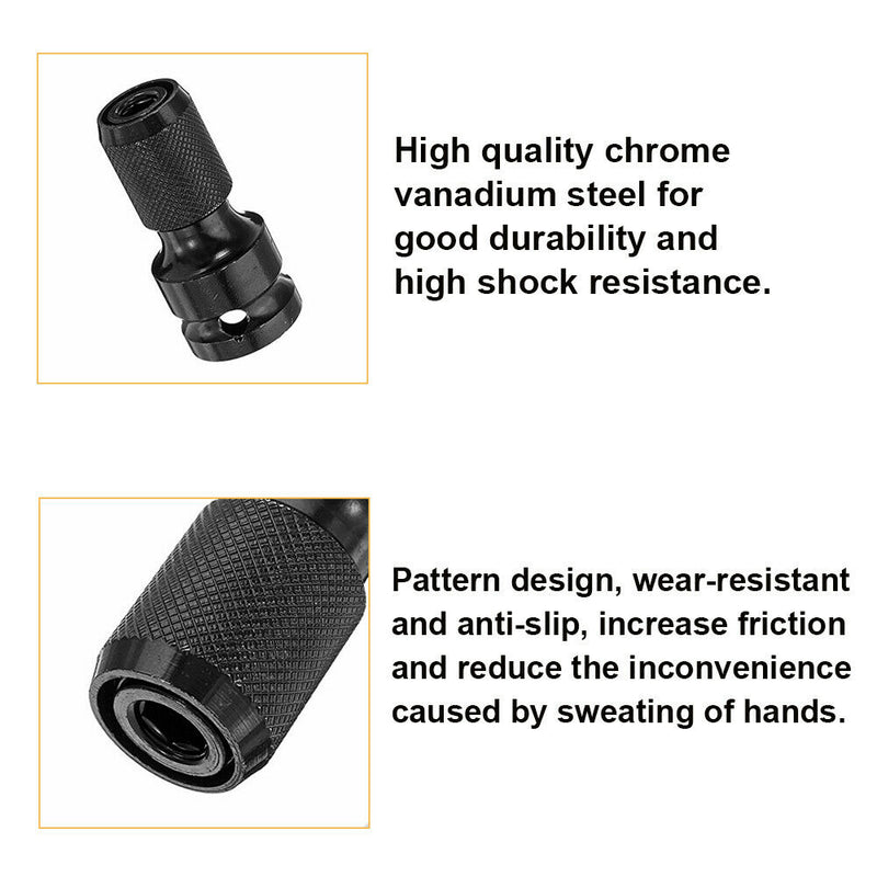 1/2'' Square to 1/4'' Adapter 1/2"Drive to1/4"Hex Shank Socket Converter 50mm TR