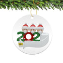 DIY Name Blessing Christmas Tree Hanging Pendant PVC Festival Ornament (B)