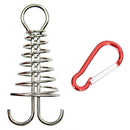 10pcs Plank Spring Nails Windproof Outdoor Camping Tent Fixed Hook (Red) A