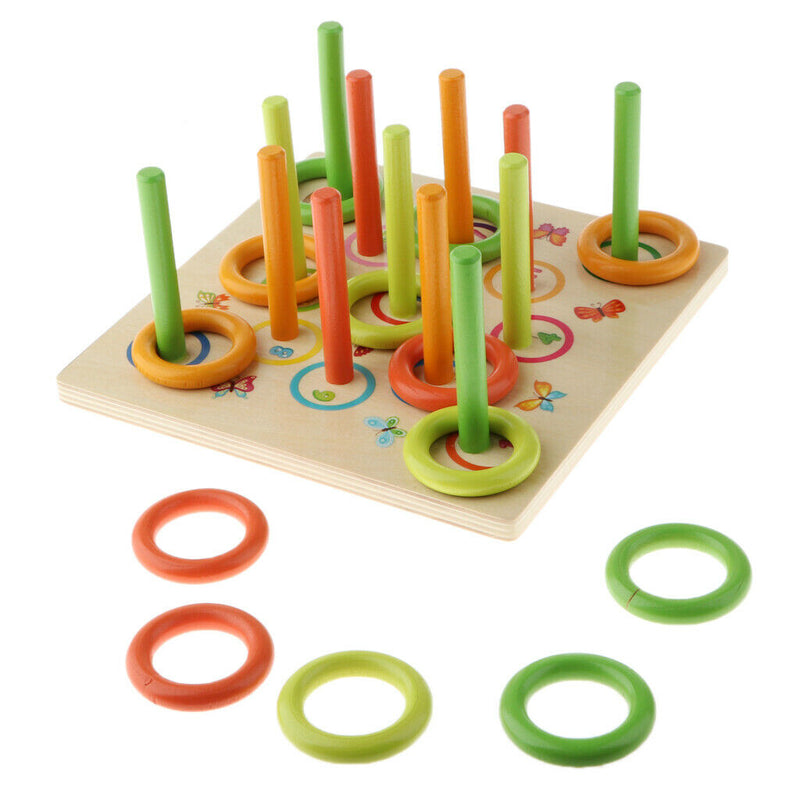 Colorful Ring Wooden Stacking  Education Toys For     Toddlers