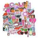 50Pcs Girls Beauty Cosmetics Skateboard Stickers Laptop Luggage Phone Deca_RSE