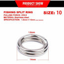 100Pcs Durable Double Loop Hot Split Ring Fishing Tackle Stainless Steel Ho C5F1