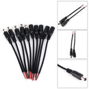 5pair Security 5.5x2.1mm Male+Female DC Power Socket Plug Connector Cable Wir Nw