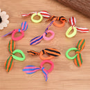 5PCS Rabbit Bunny Ear Ribbon Hair Band Wire Hair Bands Ribbon Dot Gum Headband3c