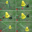 Outdoor Camping Hiking Tent Warning Lamp Cap Anti-Fall Ground Nail (Yellow) A