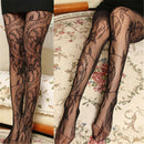 Fashion Floral Pattern Jacquard Girls Fishnet Pantyhose Womens Tights StockingM&