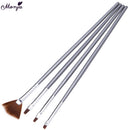 4pcs nail art gel design pen painting polish brush dotting drawing tool set LJ