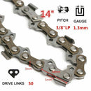 14 inch Chainsaw Chain Blade Wood Cutting Chainsaw Parts 50 Drive Links 3/8