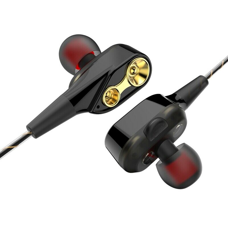 Wired earphone Super Bass Noise Isolation HIFI 3.5mm dual drive stereo In-E B5X9