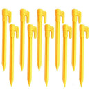 10Pcs Camping Tools Plastic Tent Pegs Nails Sand Ground Stakes Outdoor Camp M9C8