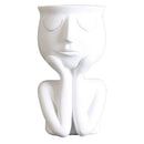 Humanoid Resion Sculpture Flower Pot Indoor Planter Bonsai Pot Desktop Ornaments