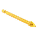 5pcs Hex Shank 10mm Tip Glass Tiles Cutting Thread Drill Bits Slotted Point