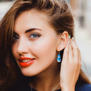 Christmas Pendant Drop Earrings Snowman Dangles Festival Women Jewelry Gift