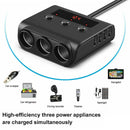 12V 3-Way 4 USB Car Cigarette Lighter Socket Splitter Charger Power Adapter New