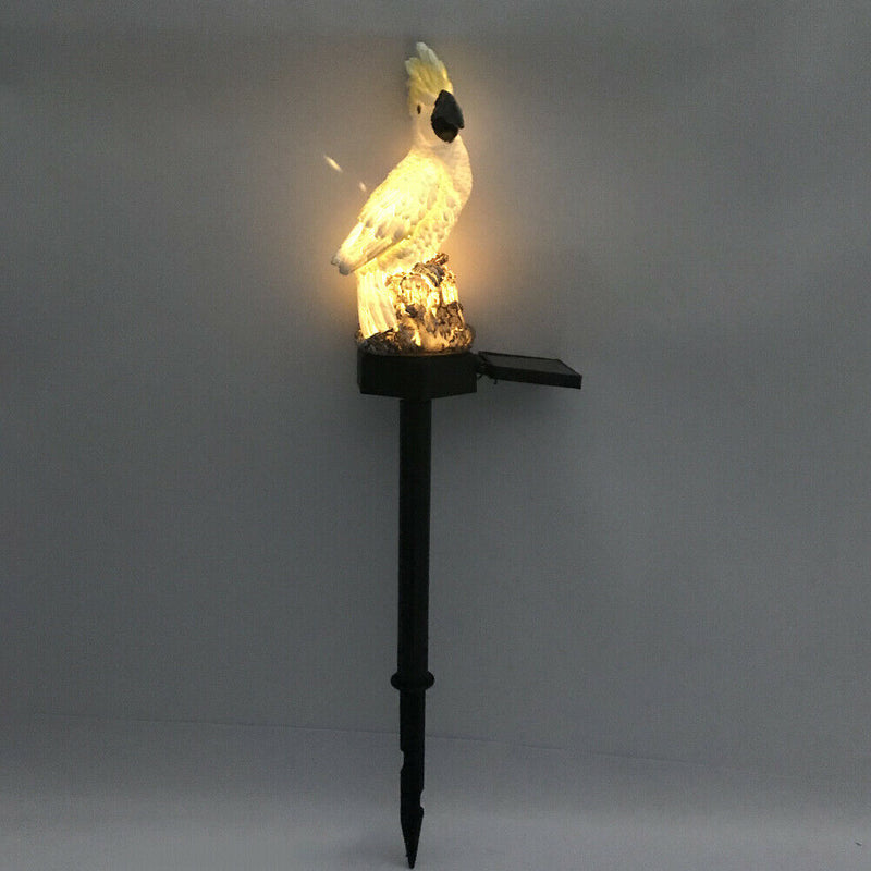 Solar Power LED Parrot Lawn Light Waterproof Garden Landscape Lamp (Yellow)