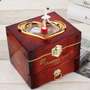Dancing Ballerina Music Box Plastic Jewellery Box Girls Carousel Hand Crank