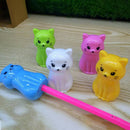5Pcs/set Cartoon Mini Candy Color Animal Cat Pencil Sharpeners Pencil Cut JR