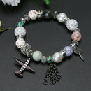 Bohemia Retro Romantic Charms Bracelet Lady Crystal Feather Chic Jewelry A