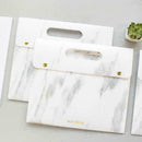 A4 File Folder Marble Pattern Document Bag Marbled Organizer Office Paper F S3T8