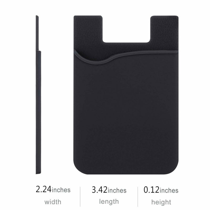 Adhesive Phone Wallet, [3 Pack] Ultra Thin Stick-on Silicone Credit Card Ho Q7Y2
