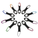 Hiking Water Bottle Holder Hook Belt Clip Aluminum Silicone Carabiner Key Rin BX