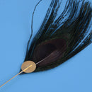 2pcs Peacock Feather Plume Boutonniere Collar Lapel Brooch Tie Hat Scarf Pin