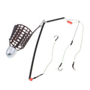2 Pieces Fishing Bait Cage Feeder with hook