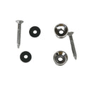 2 x Chrome Strap Lo for Eleic Acoustic Guitar Bass