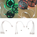2 Pack Splitter Cable Strip Connector For RGB 5050 3528 Light Strips White