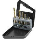 10Pcs Cobalt Left Hand Drill Bit Set + Broken Bolt Damaged Screw Extractor