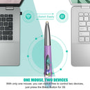 PR-A19 Wireless Optical Pen Mouse 2.4GHz USB Bluetooth Air Mouse (Purple) A
