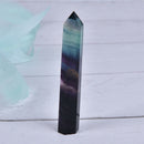 1x Natural Fluorite Quartz Crystal Stone Healing Amethyst Hexagonal Wand PointOZ