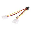 5pcs Large Head Dual 4pin to 6pin Graphics Card External Power Line