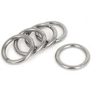 40mm x 5mm Stainless Steel Webbing Strapping Welded O Rings 5 Pcs O5G5