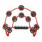 Hand Held Tambourine Double Row Metal Jingles Percussion Red