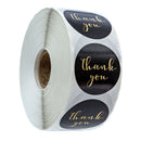 500Pieces Roll Thank You Packaging Sealing Stickers Black