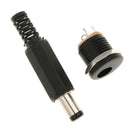 5.5mm X 2.1mm Male And Female Solder DC Power Barrel Tip Plug Jack Adapter