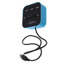 3xUSB HUB + All-in-1 Card Reader High Speed and 3 Ports USB2.0 HUB for PC