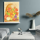 5D DIY Pumpkin Flower Diamond Painting Full Round Drill Rhinestone Picture