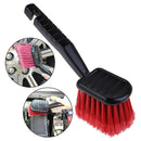 Car Wheel Brush Tire Cleaner with Handle Auto Detailing Motorcycle Clean 3C